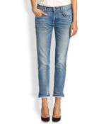 7 For All Mankind Cropped Relaxed Skinny Jeans - Lyst