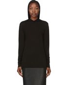 Rick Owens Black Hooded Sweater - Lyst