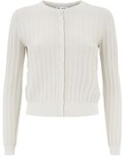 Paule Ka Waffle-Knit Cropped Cardigan - Lyst