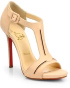 Christian Louboutin In My City Leather Tstrap Sandals - Lyst