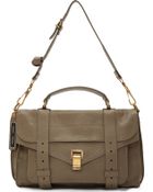Proenza Schouler Smoke Grey Luxe Leather Medium Ps1 Satchel - Lyst
