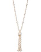Anne Klein Pearl Tassel Necklace - Lyst