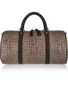Clare V. Large Croc-Effect Leather Duffle Bag - Lyst