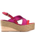 Lanvin Wedge Sandals - Lyst