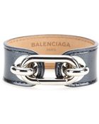 Balenciaga Maillon Patent Leather Bracelet - Lyst