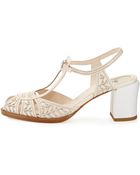 Fendi Patent Cutout Chunky Heel Sandal - Lyst