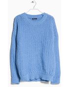 Mango Reverse Knit Sweater - Lyst