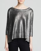 Catherine Catherine Malandrino Metallic Sweater - Lyst