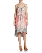 French Connection Mustique Tileprint Drawstring Dress - Lyst