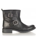 Selected /femme Leather Black Donna Boot - Lyst