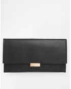 Asos Slim Clutch Bag With Metal Tab - Lyst