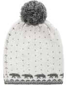 Autumn Cashmere Fairisle Pom Pom Beanie - Lyst