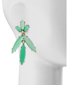 Oscar de la Renta Marquise Resin Drop Clipon Earrings - Lyst