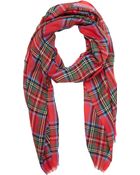 Barneys New York Plaid Scarf - Lyst
