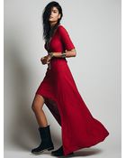 Free People Sunlit Gown Maxi - Lyst
