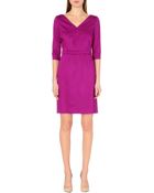 Hugo Boss V-neck Stretch-satin Dress - Lyst