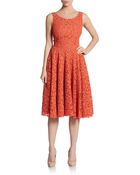 Dolce & Gabbana Lace Boatneck Flare Dress - Lyst