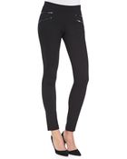 DKNY Pull-On Leggings With Double Zips - Lyst