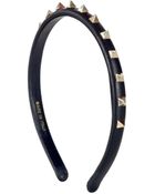 Valentino Rockstud Leather Headband - Lyst