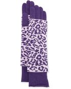 Portolano Cashmere-Blend Animal Print Glove - Lyst