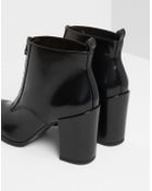 Pull&Bear Shiny High Heel Ankle Boots - Lyst
