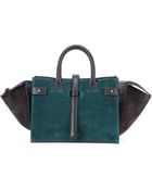 Costume National Parigi Bicolor Suede Duffel Bag Grayblack - Lyst