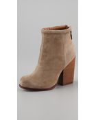 Jeffrey Campbell Rumble Suede Zip Back Booties - Lyst