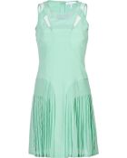Victoria, Victoria Beckham Sheer Panel Dress With Pleating - Lyst