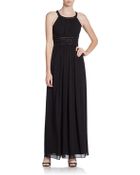 Ivanka Trump Beaded Chiffon Gown - Lyst