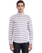 Naked & Famous Regular Shirt Gauze Stripes Dots - Lyst