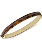 Fossil Goldtone Tortoise Hinged Bangle - Lyst