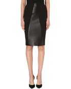 Roland Mouret Leather-panelled Pencil Skirt - Lyst