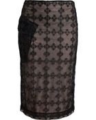 Simone Rocha Floral Lace Pencil Skirt - Lyst