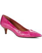 Donald J Pliner Franc Snakeskin Heels - Lyst