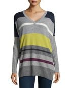 Autumn Cashmere Cashmere Striped Pullover Sweater - Lyst