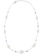 Majorica Pearl Multicolor Cz Necklace - Lyst