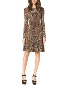 Michael Kors Animal-Print Sweater Dress, Petite - Lyst