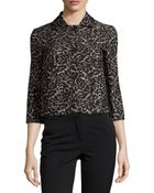 Michael Kors Lace Jacquard Box Jacket - Lyst