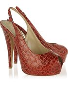 Giuseppe Zanotti Monro Croc-Effect Leather Pumps - Lyst