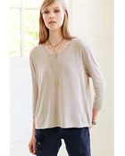Truly Madly Deeply 3/4 Sleeve Cropped Tee - Lyst