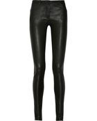 T By Alexander Wang Leather Skinny Pants - Lyst