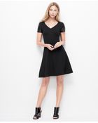 Ann Taylor Faux Leather Short Sleeve Dress - Lyst
