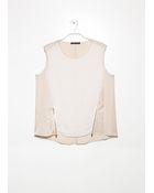 Violeta By Mango Zip Detail Top - Lyst