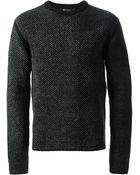 T By Alexander Wang Textured Knit Crew Neck Sweater - Lyst