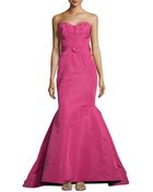 Zac Posen Strapless Fold-Detailed Mermaid Gown - Lyst