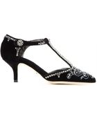 Dolce & Gabbana Bellucci Embellished Velvet Pumps - Lyst
