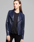 Vince Jacket Scuba Leather - Lyst