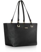 Calvin Klein Scarlett Saffiano Leather Shopper Tote - Lyst