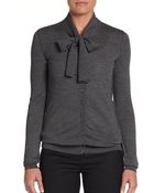 Dolce & Gabbana Wool Tieneck Cardigan - Lyst