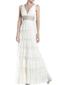 BCBGMAXAZRIA Carly Layered Lace Gown - Lyst